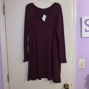 American Eagle Henley Sweater Dress